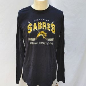 Boy's Buffalo Sabres Vintage Hockey long sleeve t-shirt, black & gold, XL, NWT